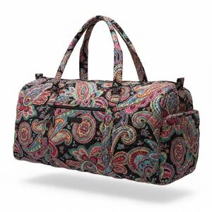 Vera Bradley Quilted Duffel Travel Bag XL Parisian Paisley (Retired) Getaway